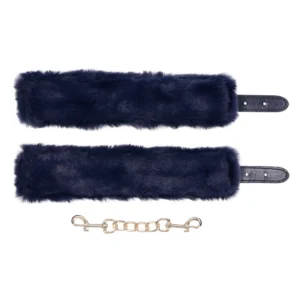 blue fluffy hand restraint