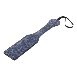 blue leopard print paddle pointing north east